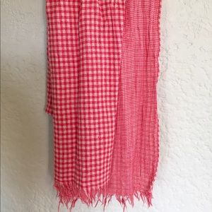 Eliot Red Patterned Wool Scarf